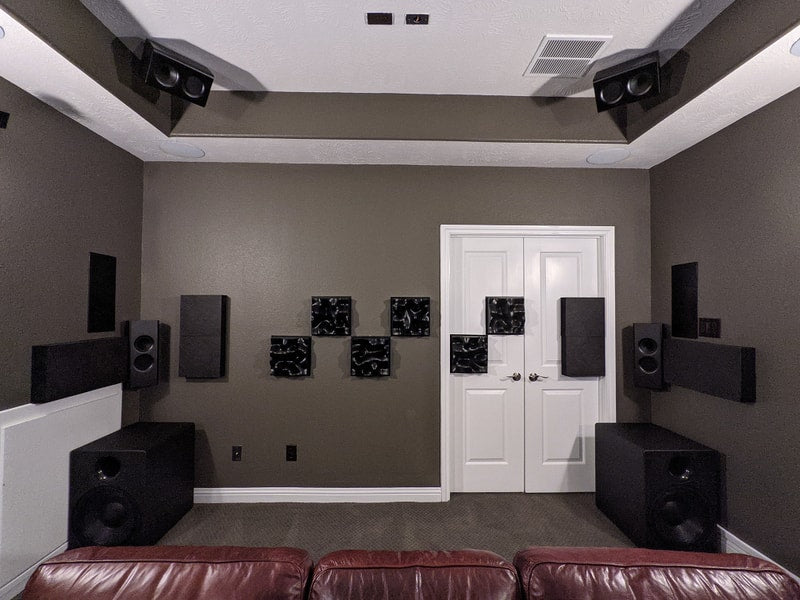 back view of high performance home theater