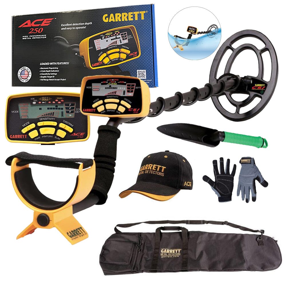 Garrett ACE 300 Metal Detector, Headphones, Travel Bag, Pouch, Waterproof  Coil +