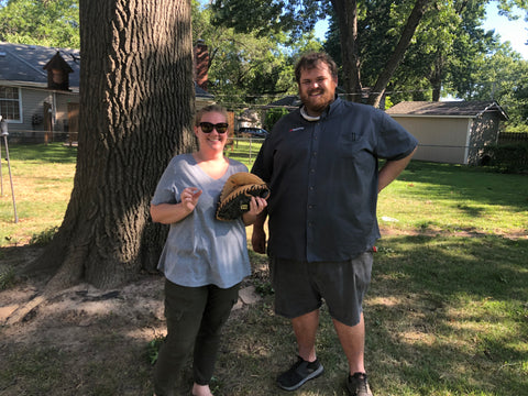 couple holding ring found by high plains prospectors