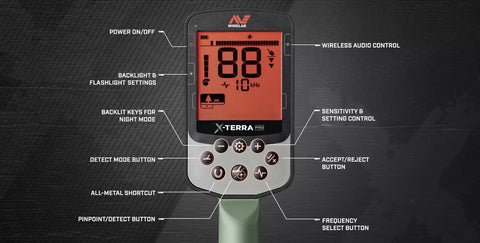 image of xterra pro metal detector face plate