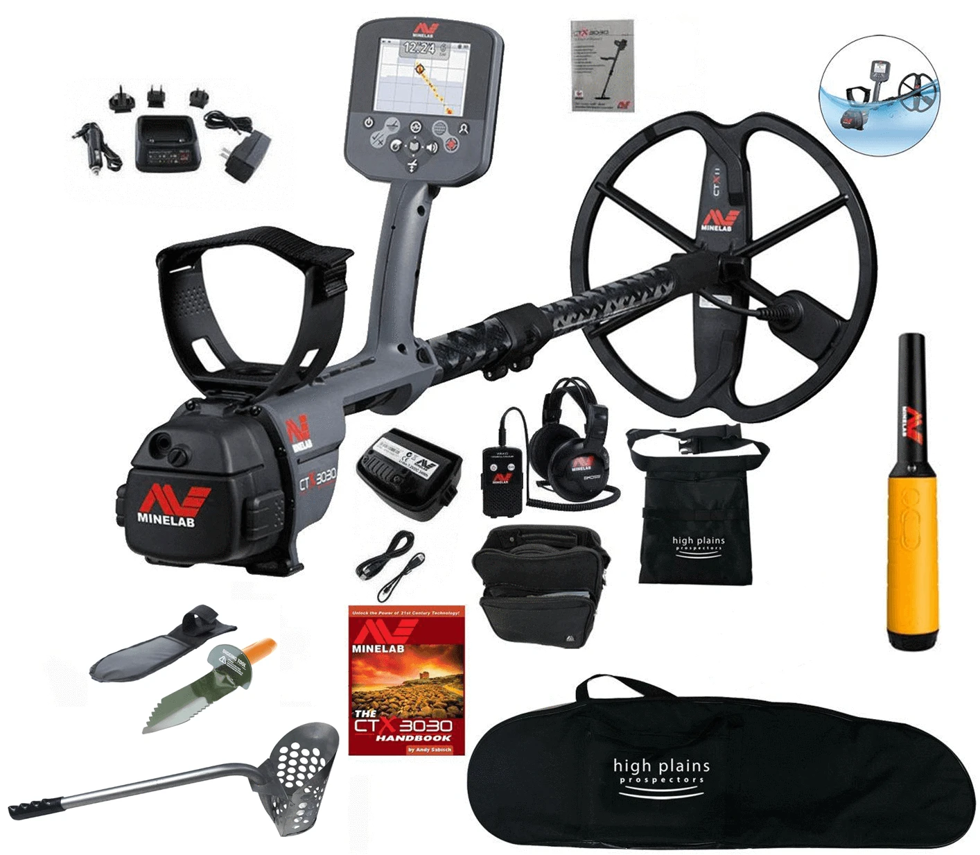 Minelab CTX 3030 Waterproof Metal Detector with Extra 6