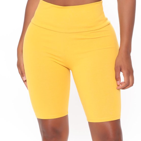 yellow biker short