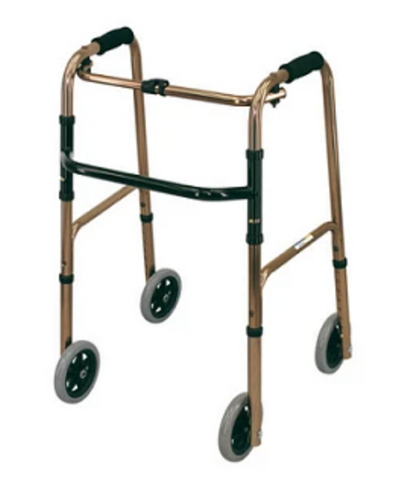 Walking frame with wheels