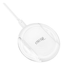 Reiko Wireless Qi Charger and Charging Pad (clear and white)
