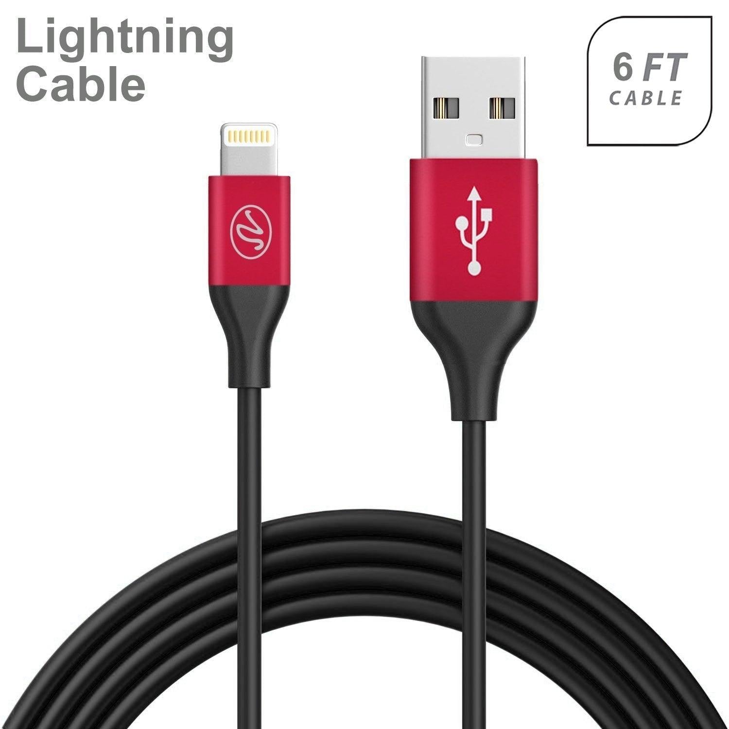 Apple iPhone 5/5S/SE 6/6S 7/8 7Plus/8Plus X/10 Fast Charge 6Ft 2.4Amp Lightning USB Two Tone Cable by Modes