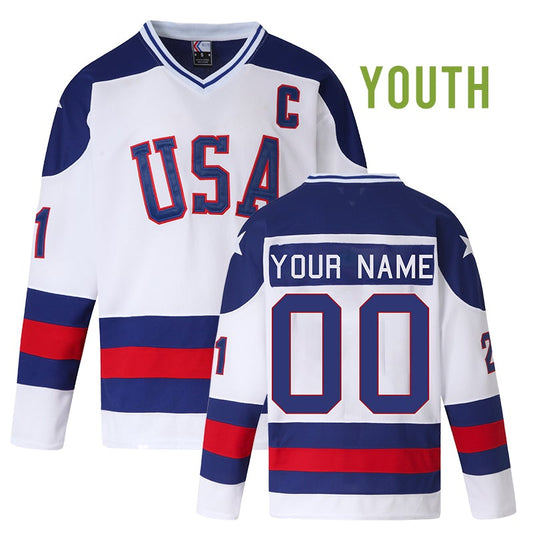 Youth Custom Mighty Ducks Ice Hockey Jersey White – MOLPE