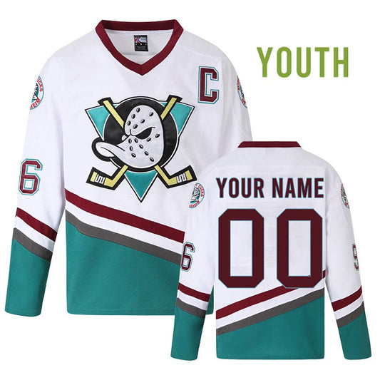 Adam Banks #99 Mighty Ducks White Ice Hockey Jersey – MOLPE