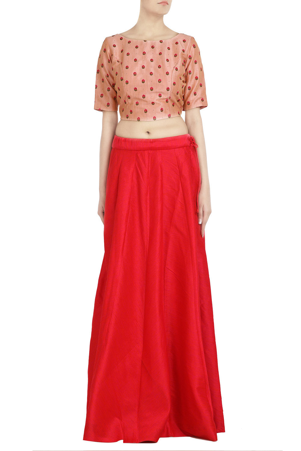 pink crop top ethnic