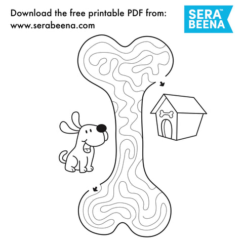 Serabeena Printable Maze PDF Fun Activities for Kids Children Preschoolers