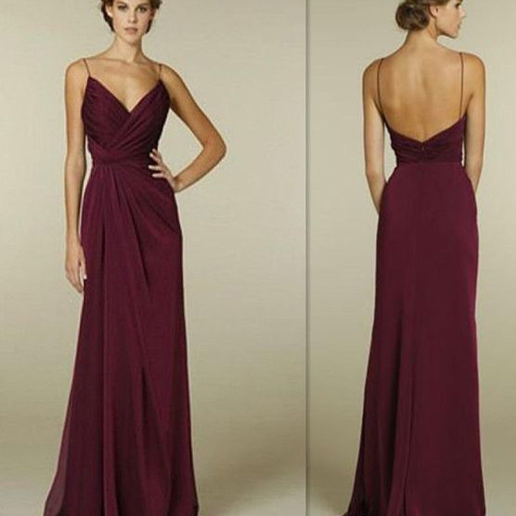 Long maroon prom dresses