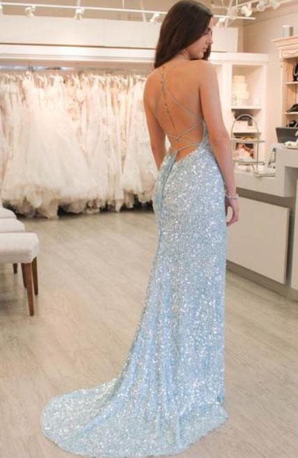 baby blue sparkly dress