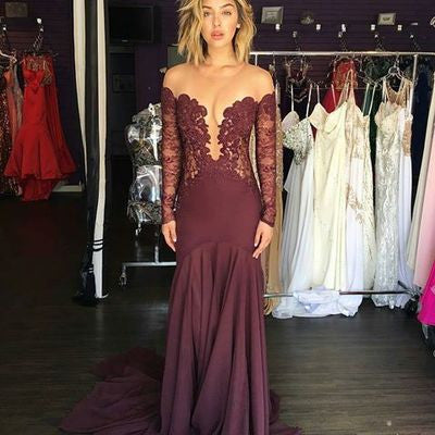 sexy long sleeve formal dresses