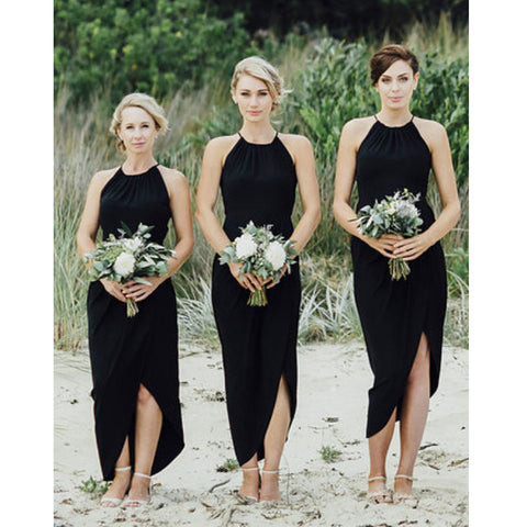 black beach wedding dresses