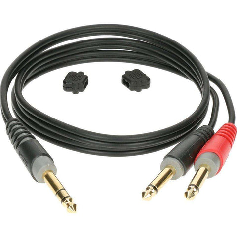EWI TRS Stereo Jack To 2 Mono Jacks Y Insert Cable - Cannon Sound