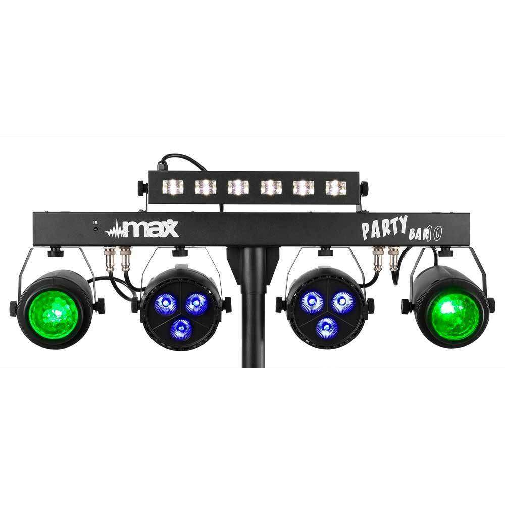 Max Partybar10 2x Jellymoon 2 X Par Led 1 X Uv Strobe Led Cannon Sound And Light