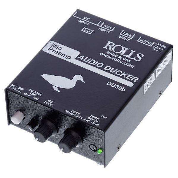 Rolls DU30b Audio Ducker with Mic & Background Music Preamp - Cannon Sound  And Light