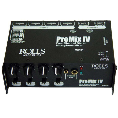 Rolls MX42 4 Channel Stereo Passive Mini Line Mixer RCA In/Out