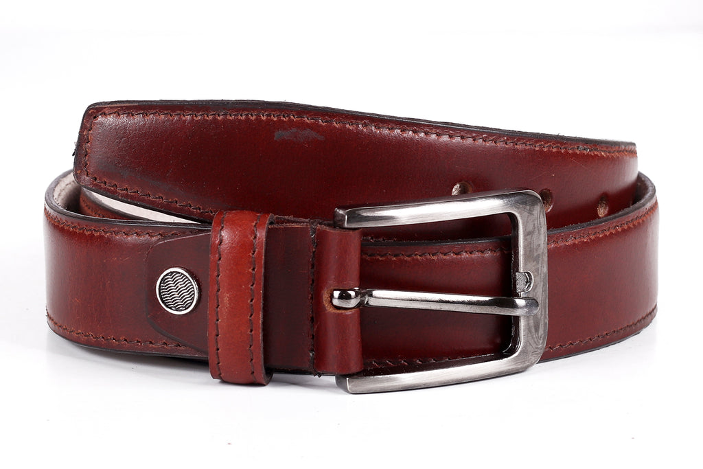 Buy Cool Gifts For Men - Burgundy Leather Belt - Capo Pelle