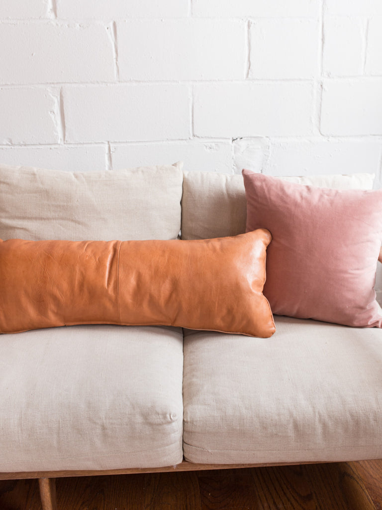 leather bolster cushion