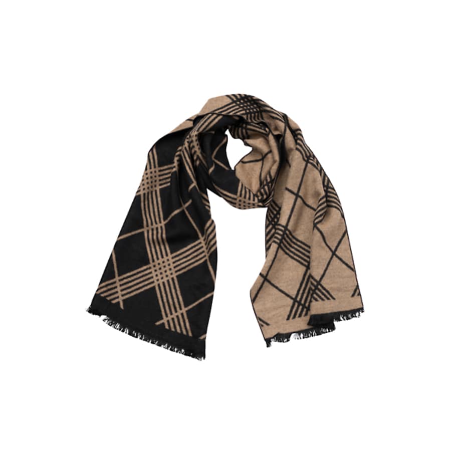 black and camel scarf