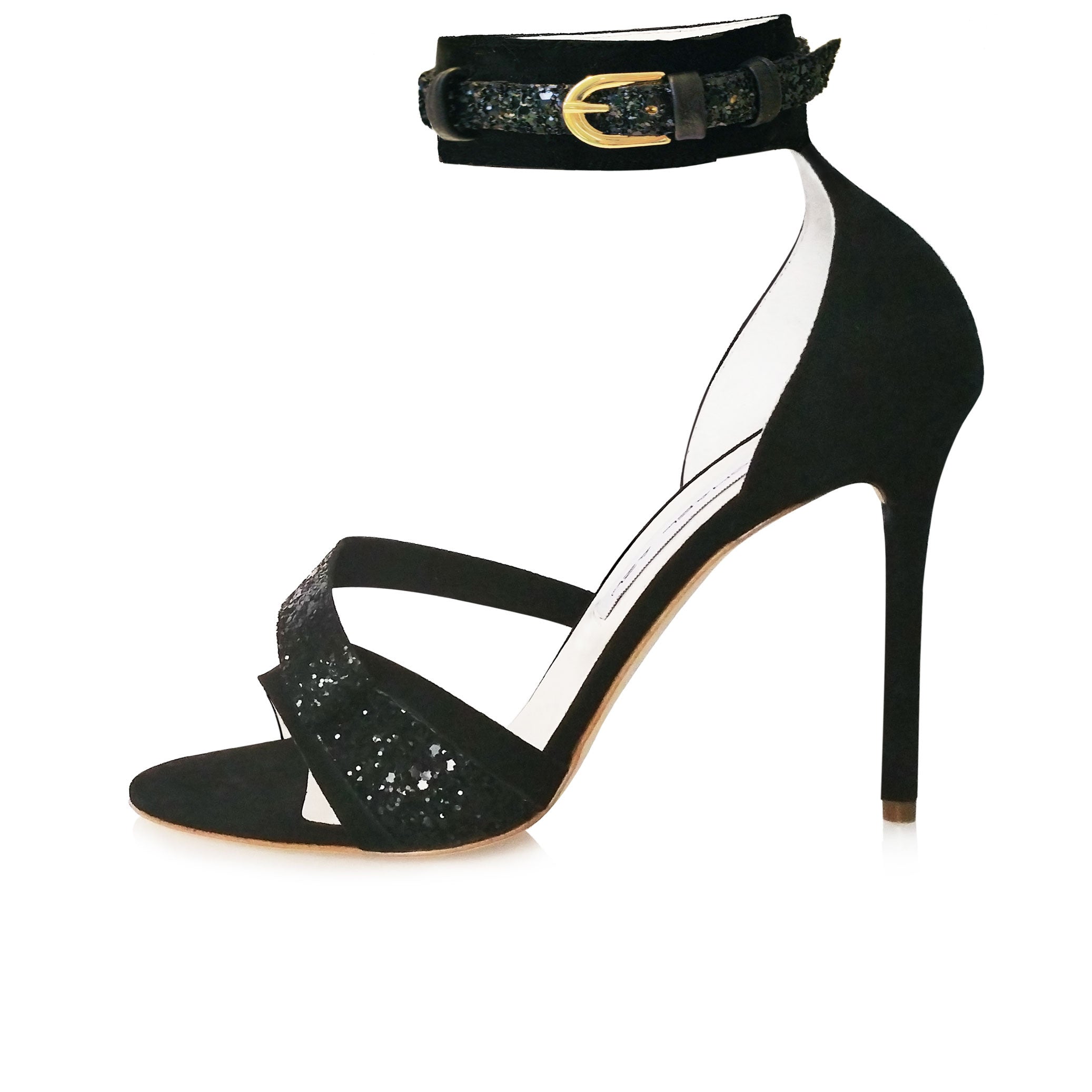 Louis Vuitton Black Suede Crystal Flower Sandals 36 at 1stDibs