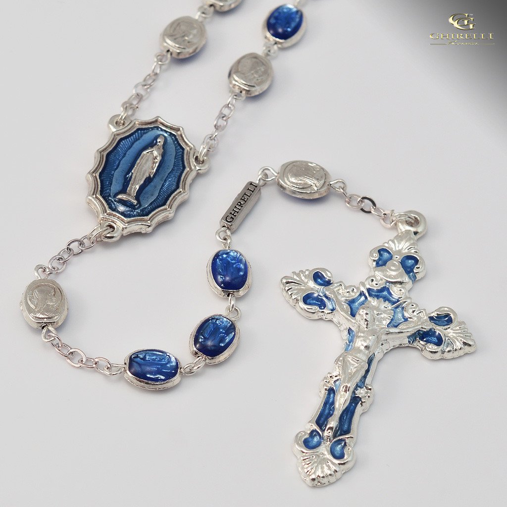 Lourdes silver plated Rosary – Ghirelli Rosaries