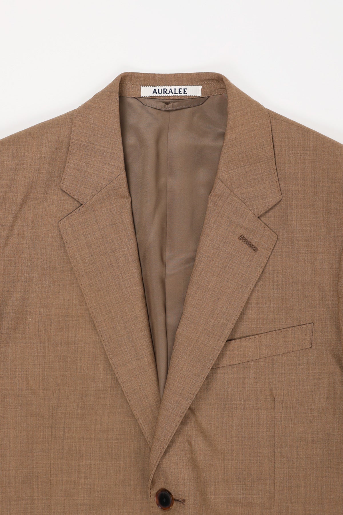 Auralee Super Fine Tropical Wool Jacket | Brown | Canoe Club