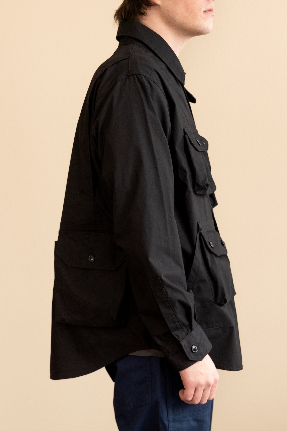 Engineered Garments Explorer Shirt Jacket | Black Cotton Duracloth