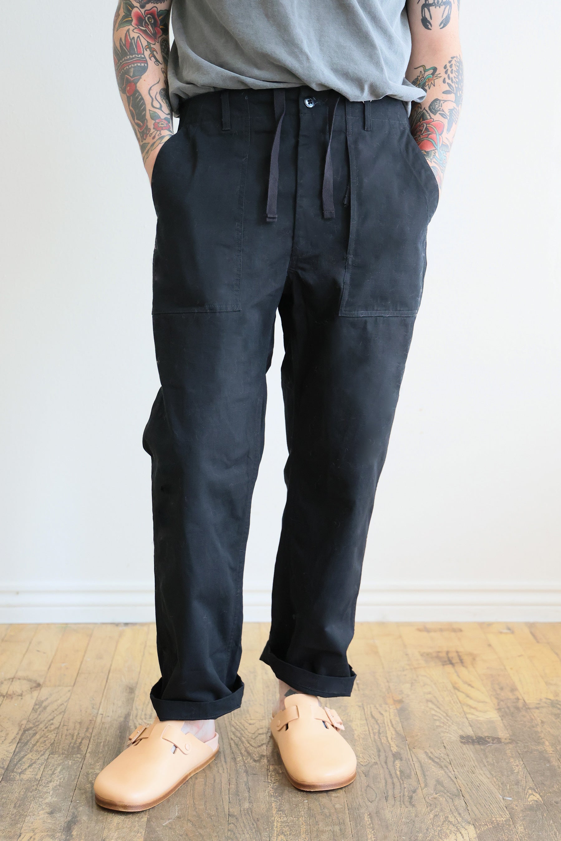 Engineered Garments - Fatigue Pant - Black Heavyweight Cotton Ripstop - Canoe Club
