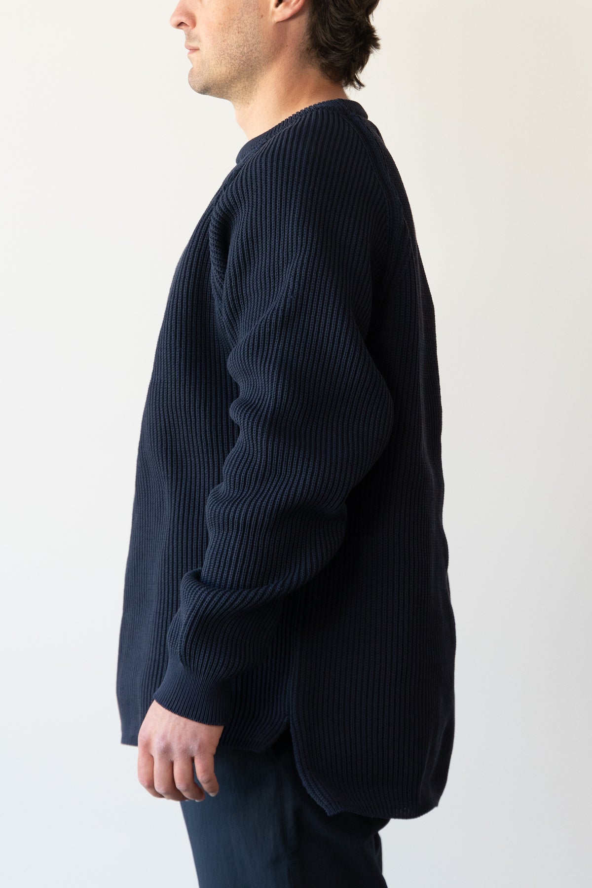 Nanamica 5G Crew Neck Sweater | Navy | Canoe Club