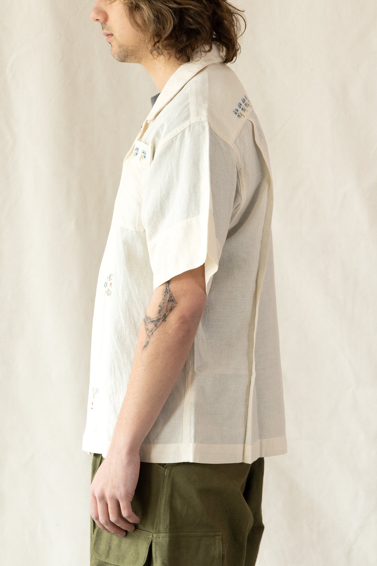 Story MFG. Greetings Shirt | Sampler Hand Embroidery | Canoe Club