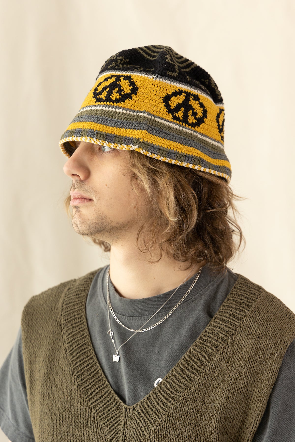 新品 Story mfg. BREW HAT MUSTARD PEACE ハット - ハット