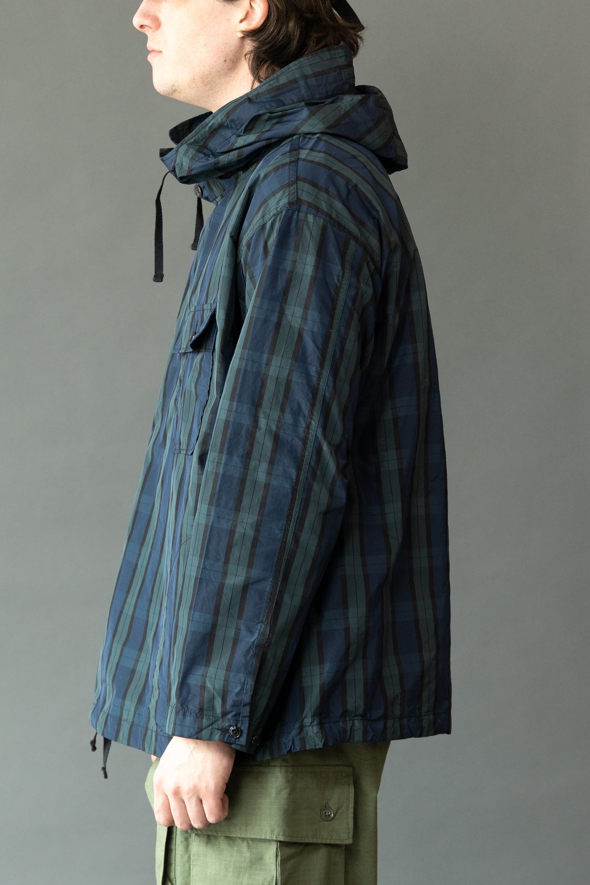 Engineered Garments Cagoule Shirt | Blackwatch Crushed Taffeta