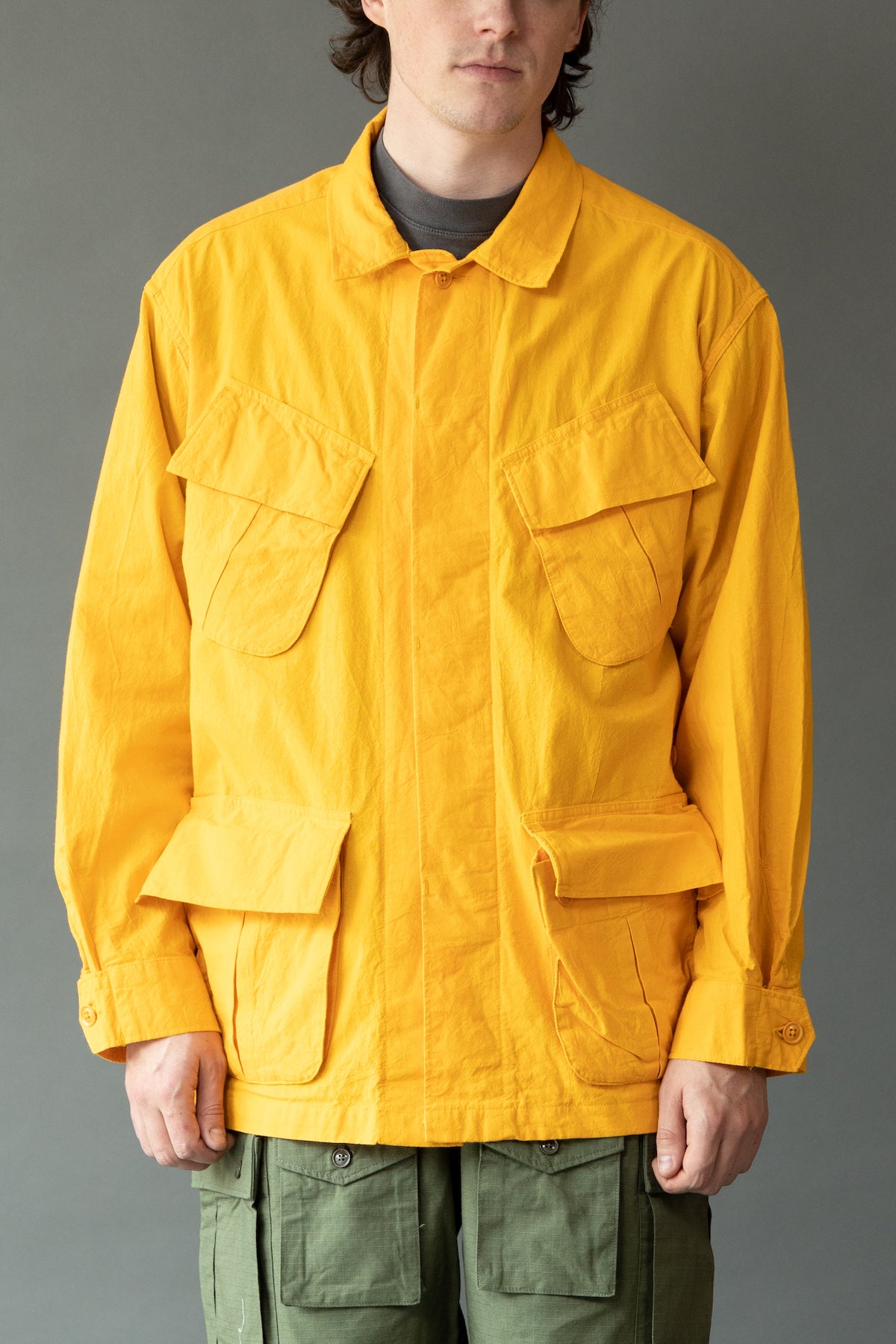 Engineered Garments Jungle Fatigue Jacket | Yellow Cotton Sheeting