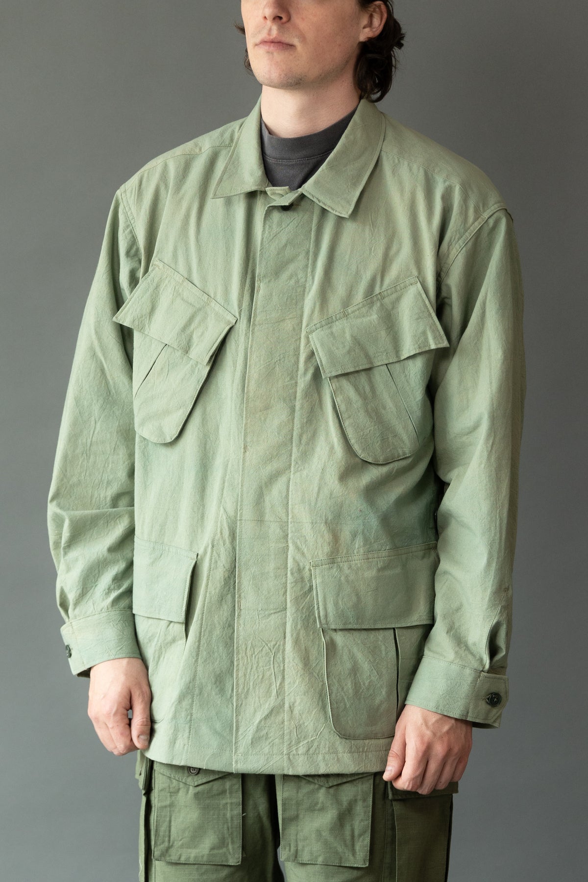 Engineered Garments Jungle Fatigue Jacket | Khaki Highcount Twill