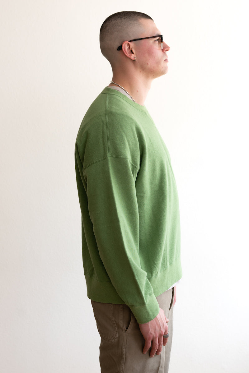 VISVIM JUMBO SWEAT UNEVEN DYE LT.GREEN 3-