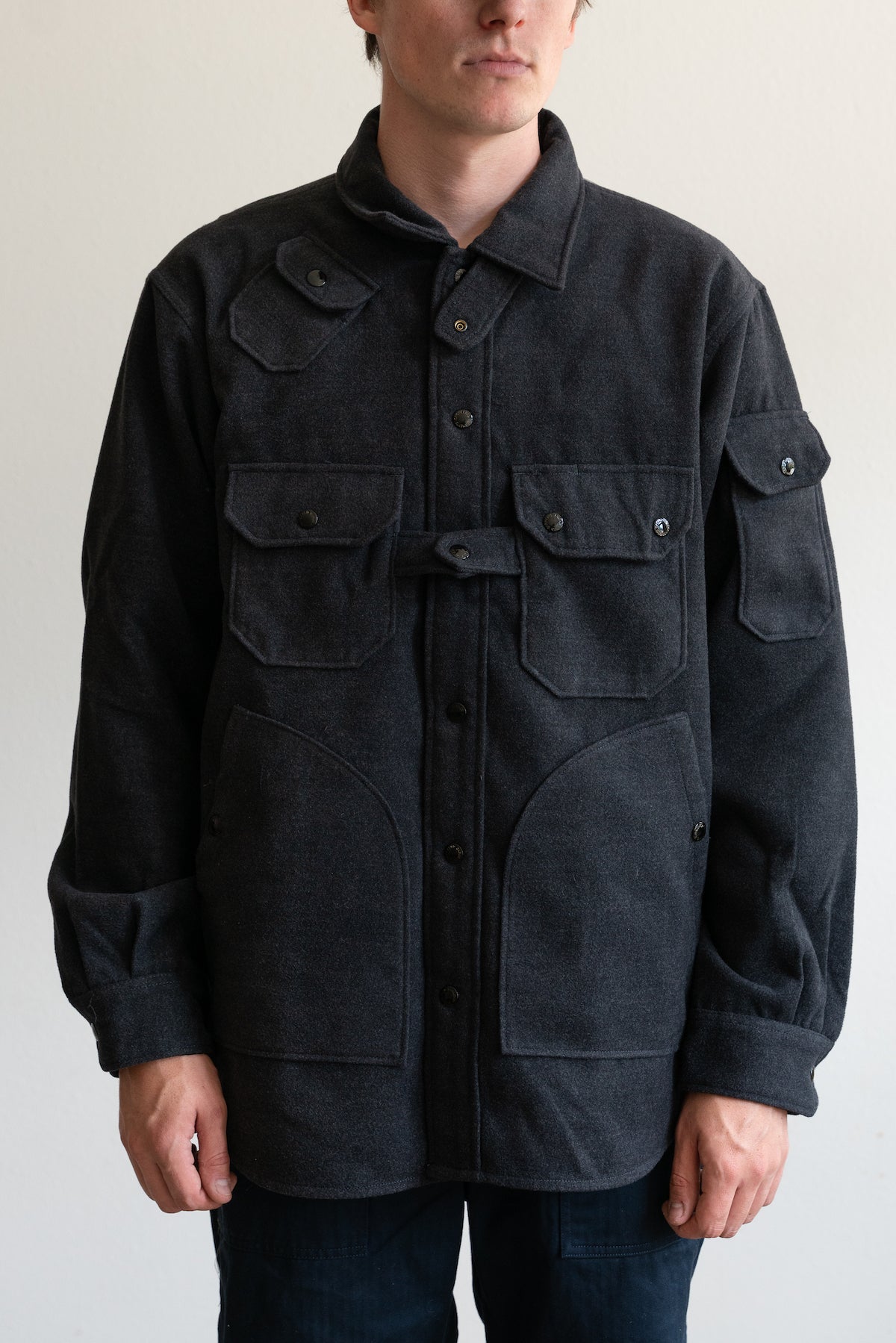 Engineered Garments Explorer Shirt Jacket | Charcoal Polyester