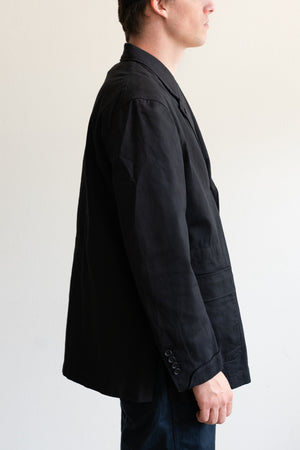 Engineered Garments Reefer Jacket | Black Cotton Heavy Twill
