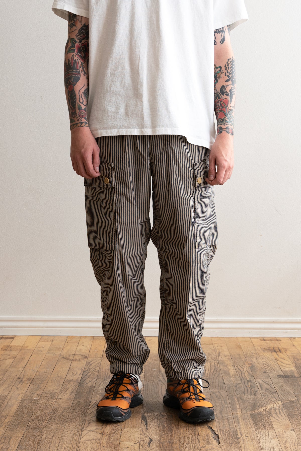 34 22ss nanamica Stripe Easy Cargo Pants-