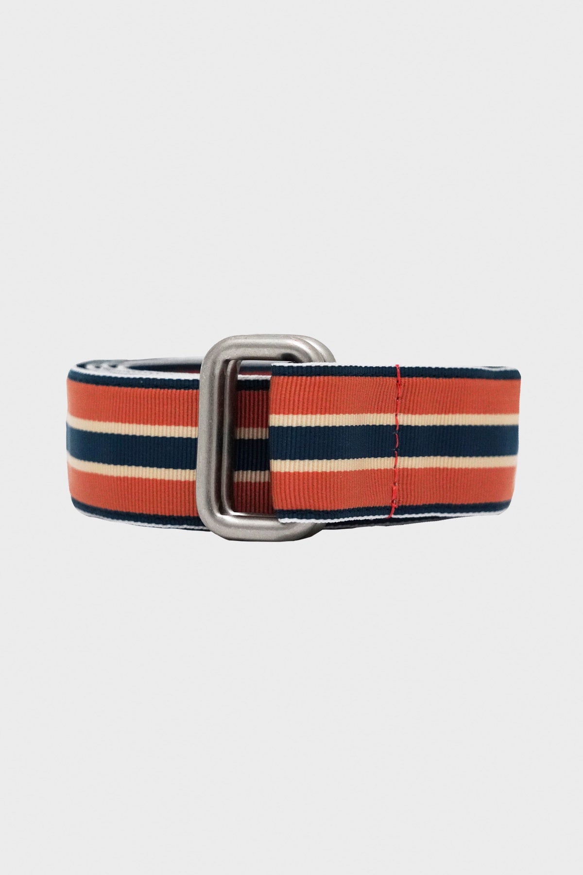 Grosgrain Tape Double Ring Belt - Orange