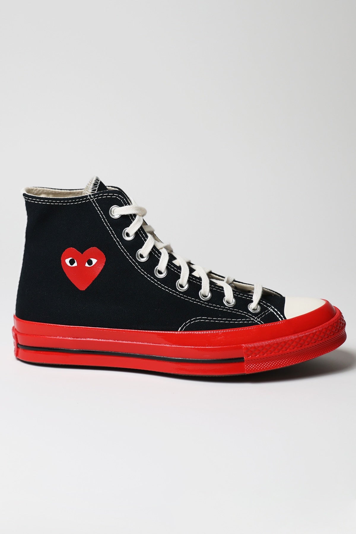 CdG PLAY x Converse Red Sole Hi - Black