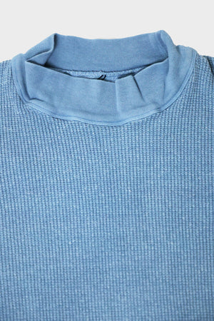 Cottle Silk Noel Organic Waffle Farm Mock Neck | Asagi | Canoe Club