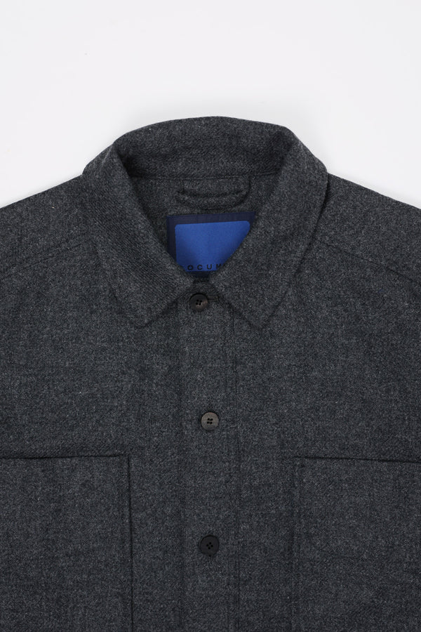 Document English Wool Shirting Jacket | Grey | Canoe Club