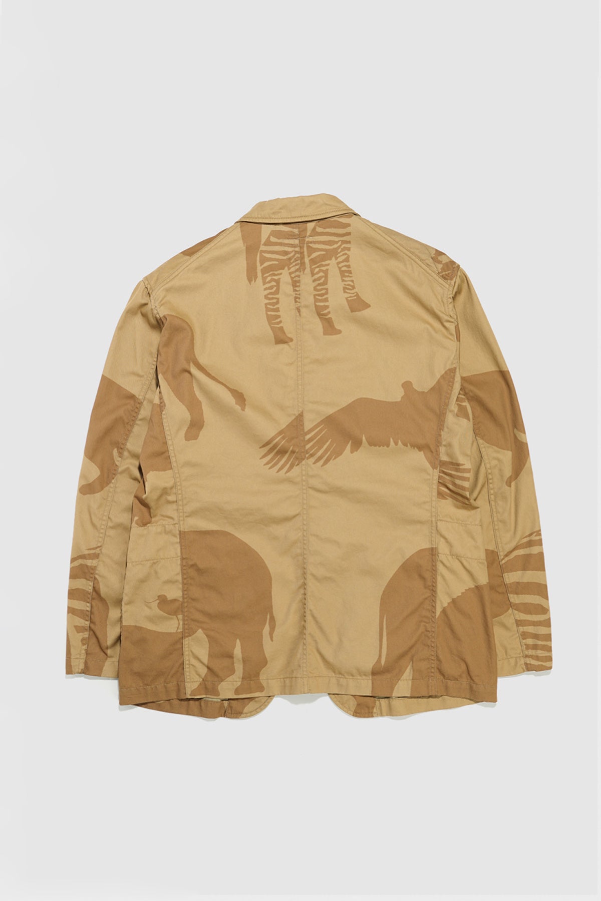 Engineered Garments Bedford Jacket | Khaki Animal Print Cotton