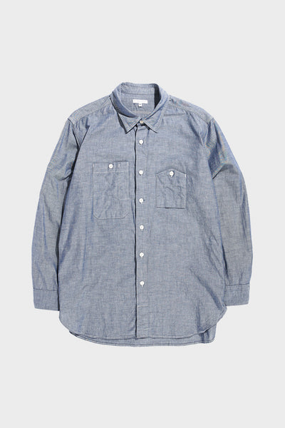 Engineered Garments Work Shirt | Lt Blue Cotton Chambray | Canoe Club