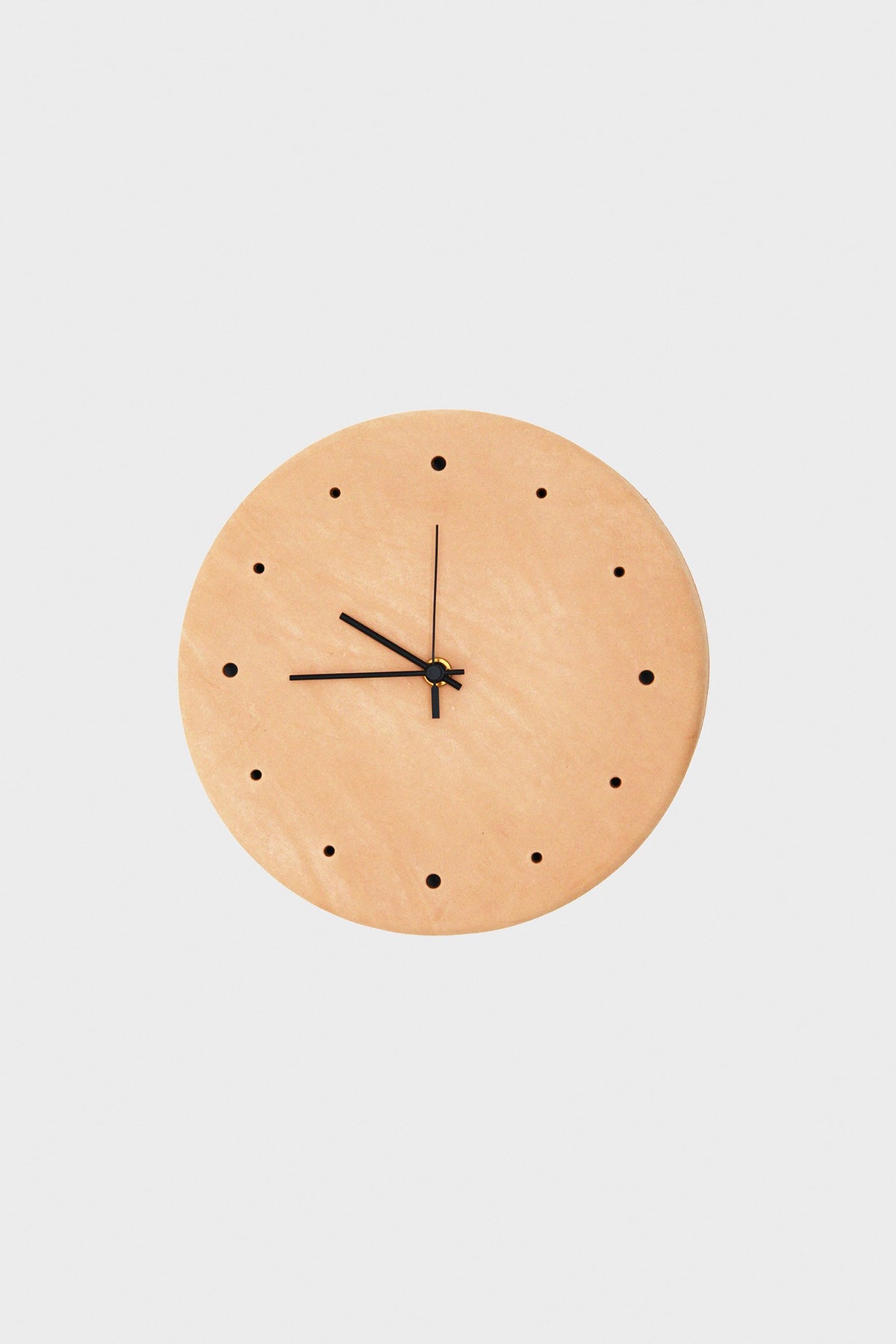 Leather clock <natural> Hender Scheme