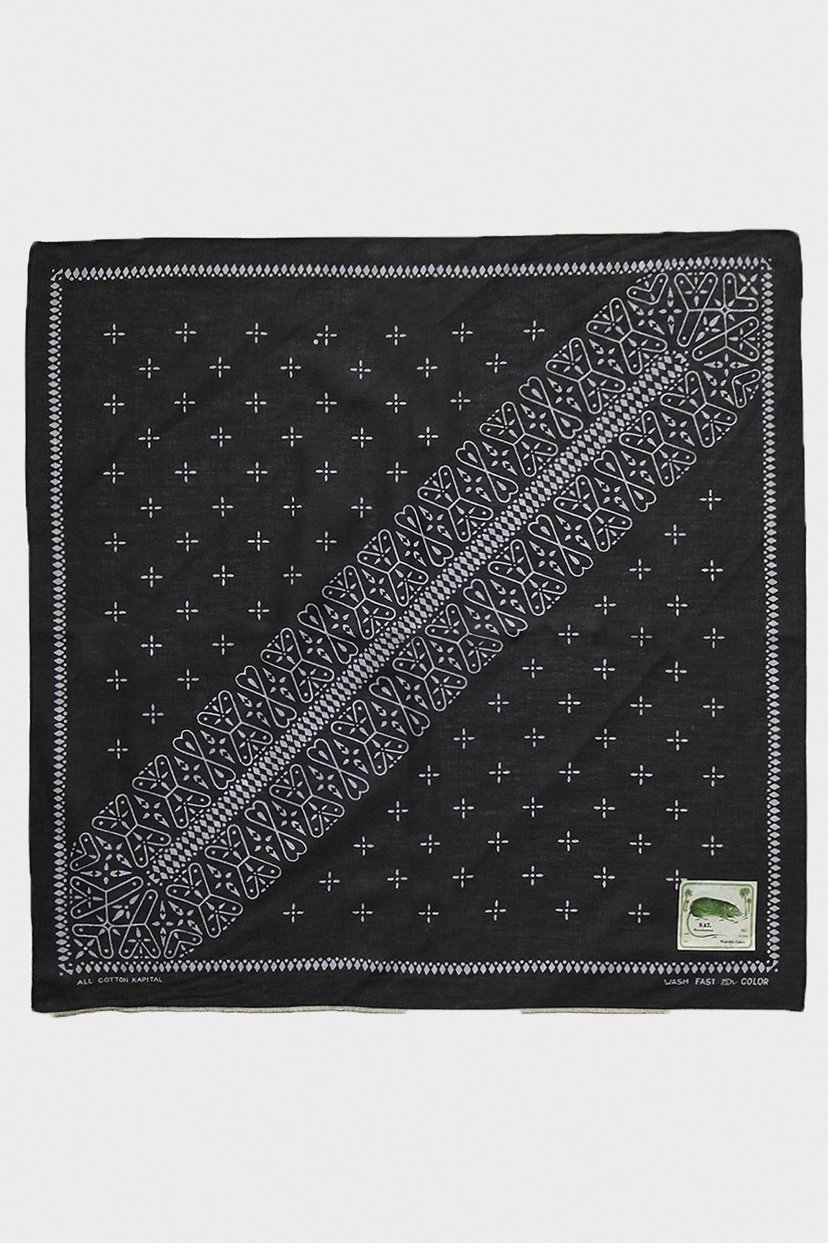 Fastcolor Selvedge Bandana (DRAGON FLY) - Black