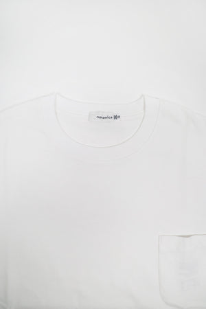 Nanamica Long Sleeve Pocket Tee | White | Canoe Club