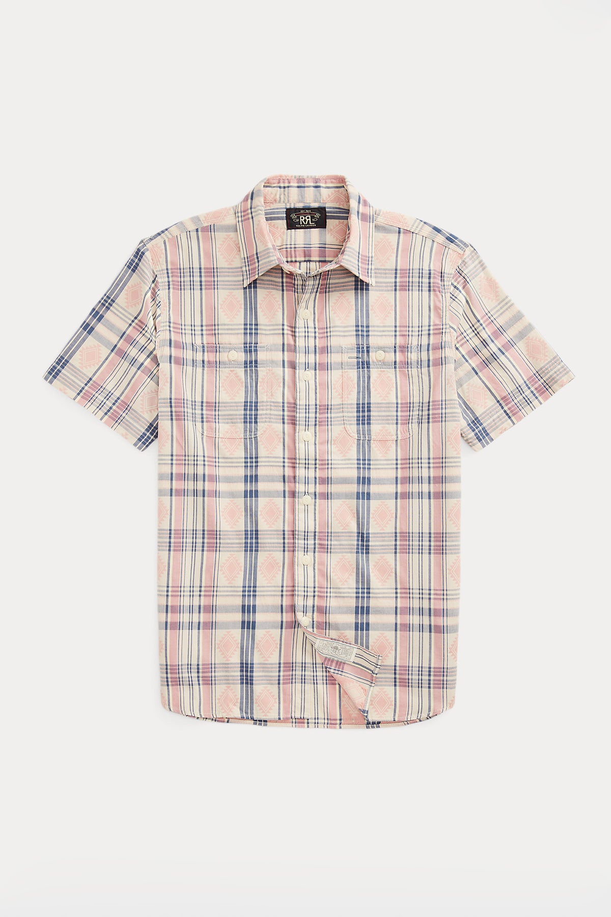 RRL Alaska Western Shirt | Cream/Blue | Canoe Club