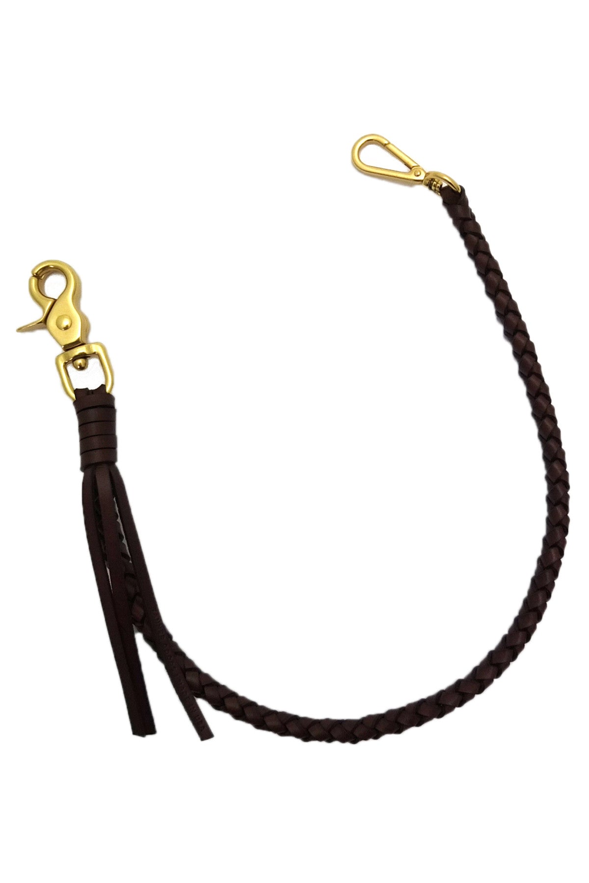 Tanner Goods Leather Braided Tether, Cognac Wallet 